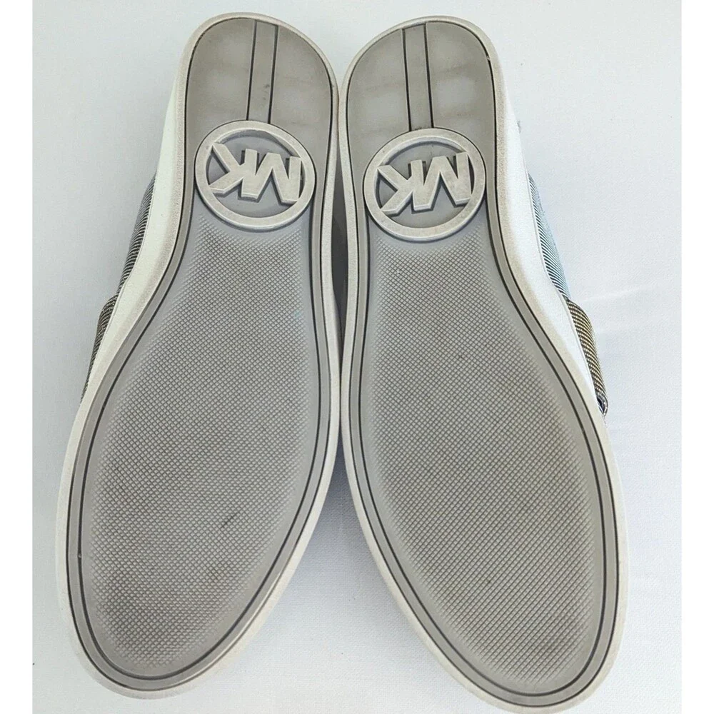 Michael Kors Willa Metallic Gold Silver Bow Slip On Sneaker Shoes Women Sz 11M